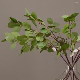 Decorative Flowers High Quality Artificial Eucalyptus Leaf Real Touch Leaves Plants Wall Material Fake For Home Party Wedding