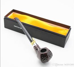 Smoking Pipes New acrylic black long mouth bend 255MM resin Philtre cartridge