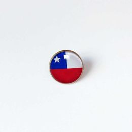 Partys Chile National Flag Brooch World Cup Football Brooch High Class Banquet Party Gift Decoration Crystal Commemorative Metal Badge