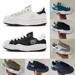 Maison Mihara Yasuhiro Top Designers Casual Shoes Maison Miharas Brand Canvas Sneakers Men Women Low Toe Cap Flat Trainers Brand Shoes Shell Head