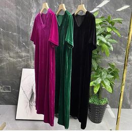 Plus Size Dresses Brand Fashion Simple Sexy Tshirt Dress Loose Casual Streetwear Velour Japanese Elegant Split