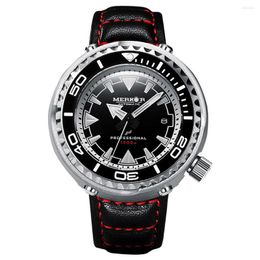 Wristwatches MERKUR Mens Diver Watches Tuna Military Automatic Mechanical Wristwatch Sport C3 Luminous 1000M Waterproof Ceramic Bezel NH35