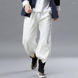 Men's Pants Men Casual Plus Size M-8XL Harem Full Long Black White Trousers Hip Hop Loose Joggers Print Streetwear