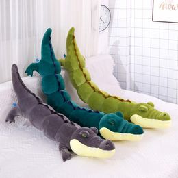 Pillow Simulation Crocodile Plush Caroon Long Sleeping Super Soft Stuffed Toy Back Cushion Pillows For Children Birthday Gift