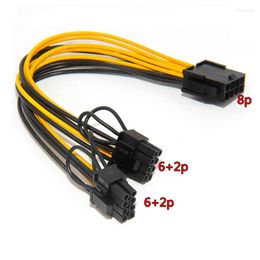 Computer Cables Cpu Or Gpu 8Pin To 2 8pin(6 2) Graphic Card For Miner Double PCI-E PCIe Power Supply Splitter Cable Cord 21cm