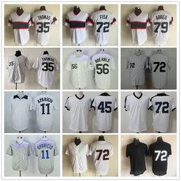 Film-Baseball-Trikots 11 Luis Aparicio 72 Carlton Fisk 79 Jose Abreu 23 Robin Ventura 35 Frank Thomas #45 49 Sale 56 Buehrle Vintage Jersey