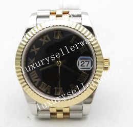 box Ladies Super 31mm Automatic movement bp Factory 2813 Women's 18K Yellow Gold Two Tone Solid Dial with Roman 904F Sapphire Fluted Bezel DateJust Wristwatches