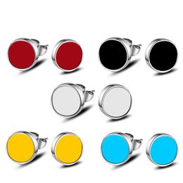 Stud Earrings 2023 5 Colour Crystal Epoxy Round Star 925 Sterling Silver Fashion Jewelry For Women MenStud