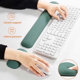 Mouse Pads Wrist Rests Memory Foam Keyboard Mouse Wrist Rest Hand Support Set Ergonomic Mousepad Cushion Mat for Office Laptop Computer Typing Gaming T230215