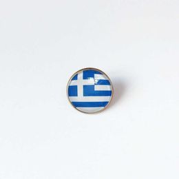 Partys Greece National Flag Brooch World Cup Football Brooch High Class Banquet Party Gift Decoration Crystal Commemorative Metal Badge