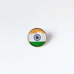 Partys Indian National Flag Brooch World Cup Football Brooch High Class Banquet Party Gift Decoration Crystal Commemorative Metal Badge