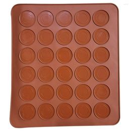 Plates Professional Large 30 Macarons Muffins Silicone Baking Pastry Sheet Mat Cup Cake Mould Tray Mould