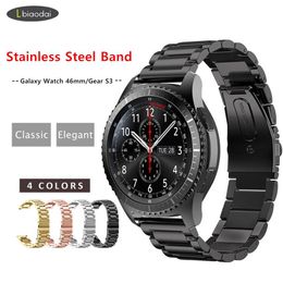 Cinturini per orologi Cinturino in metallo per Gear S3 Frontier Galaxy 46mm Band Smartwatch 22mm Bracciale in acciaio inossidabile Huawei GT S 3 46206i