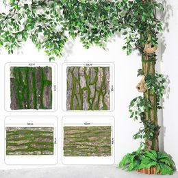 Decorative Flowers Simulation Bark Pipe Cover Decoration DIY Home Room Background Wall Decor Artificial Plant Pillar Shading Shelter Fake