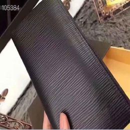 2021 Men's Water ripple Wallet Men women Orange Wallet Purse Suit clip Wallets For Bag With Dust Leather Men Mens Box have se257o