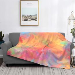 Blankets Watercolour Backdrop Blanket Art Paint Background Super Soft Cosy Plush Microfiber Fluffy Lightweight Warm Throws