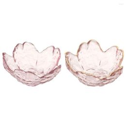 Bowls Container Tableware Vinegar Dish Gadget Sauce Bowl Seasoning Plate Small Glass Cherry Blossom Oil Saucer