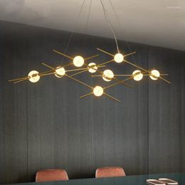 Pendant Lamps Gold Simple Led Light Living Room White Neutral Cool Hanging Lamp Modern Kitchen Fixture Lighting Dining