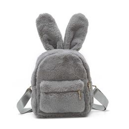 Backpack RanHuang New Arrive 2022 Winter Women's Plush Backpack Girls Cute Backpack Small Backpack Pink White mochila feminin299r