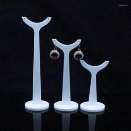 Jewelry Pouches 3pcs Acrylic Earrings Display Holder White Drop Stud Showcase