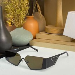 Half-Frame Sunglass Runway Sunglasses SPR58Z Slate Gray/Black Lenses Metal Sunglasses Men Outdoors Shades Womans Sun Glasses Sunglasses Ladies Designers 58Z