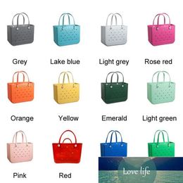 Jelly Candy Silicone Beach Washable Basket Bags Large Shopping Woman Eva Waterproof Tote Bogg Bag Purse Eco Lady Handbags223t