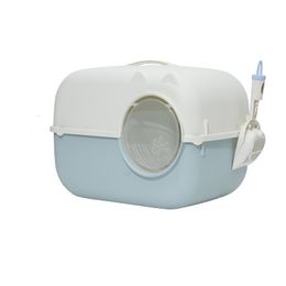 Other Cat Supplies Fully Enclosed Toilet Pet Long Channel Litter Box Sand Leakage Large Size Corridor Type Basin 230216