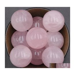 Stone 30Mm Loose Reiki Healing Chakra Natural Rose Quartz Mineral Crystals Gemstones Hand Piece Home Decoration Accessories Good Gif Dhqe8