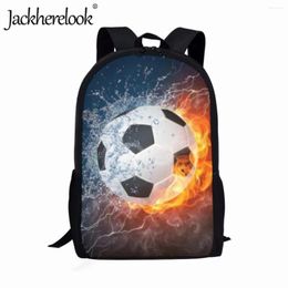 School Bags Jackherelook Artistic Football Pattern 3D Printing For Boys Girls Youth Book Bag Fashion Sports Backpacks Laptop