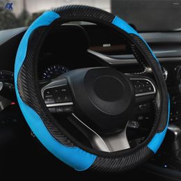 Steering Wheel Covers Car Cover Breathable Anti-Slip Leather Suitable 37-38cm Auto Decoration Internal Accessories 15"