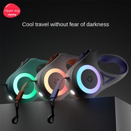 Dog Luminous Leash Small Medium-sized Dog with Light Auto Telescopic Dog Walking Leash Dog Chain Teddy Going Out Pet Supplies