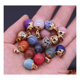 Charms 13X18Mm Semiprecious Stone Ball Quartz Healing Reiki Crystal Pendant Diy Necklace Earrings Women Fashion Jewellery Find Sexyhan Dhbqa