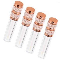 Storage Bottles Lip Gloss Tubes Empty Lipstick Tube Stick Crystal Liquid Dispenser Dispensing Bulk Bottle Rhinestone Diy Glitter