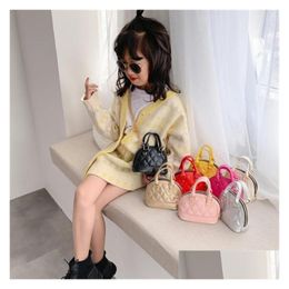 Purse 8 Color Kids Shell Bag Korean Style Embossed Pattern Handbag Baby Toddler Girls Crossbody Mini Chain Bags Kid Drop Delivery Ma Dhqhp