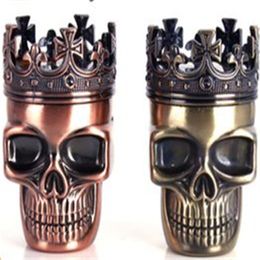 Metal smoke grinder, grinder, metal grinder, skull, brass smoke cutter.