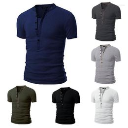 Men's Polos Slim Fit V Neck Short Sleeve Muscle Tee T-shirt Casual Tops Shirts