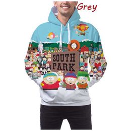 Erkek Hoodies Sweatshirts Yeni Moda Sıradan Karikatürler S-Güney Park Rolü Baskı Serin 3D Hoodie Uzun Kollu UNISEX 3D Pullover T230217