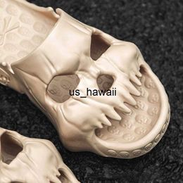 Slippers Slippers 2023 Y2k Shoes New In Fashion Skull Design Women Outdoor Soft Funny Platform Sandals Beach Bedroom Slides For Woman 0217V23