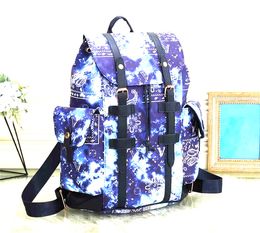 Designer Christopher Backpacks for man Knapsack Mens Starry Blue Wallet Large Capacity Trend Briefcase Handbags Travel Bags Luxury backpack women Totes M2055