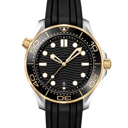 Rubber Strap Rose Gold Designers Watch Stainless Steel Men Automatic Luxurys Mens WristWatches Professional Diver 300M Master NATO Watches