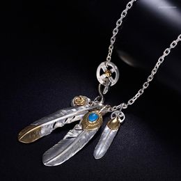 Pendant Necklaces SP Taijiao Chain Set Takahashi Goro Style Feather Necklace Women's Men's Sweater Pendants For Jewellery Man