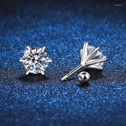 Stud Earrings COSYA S925 Sterling Silver Moissanite 0.5-2ct D 6 Prong Diamond Screw For Women Wedding Fine Jewelry