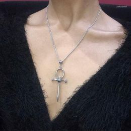 Pendant Necklaces Vampire Ankh Necklace Mysterious Gothic Symbol Egypt Gift Charm Lucifer