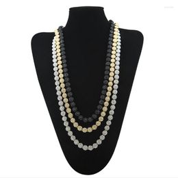 Chains Fashion Vintage Golden Bling Rhinestones Necklaces Pendants Set Women Men Hip Hop Jewellery Gifts