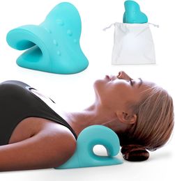 Other Massage Items Neck Massage Pillow Neck Shoulder Cervical Chiropractic Traction Device Relaxer for Pain Relief Body Neck Massager Stretcher 230217