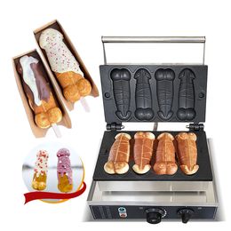 Kitchen Commercial Strange Shape Penis Waffle Maker Machine,Waffle Stick Machine,Hot Dogs Sausage Grill Baker Waffle maker for Restaurant