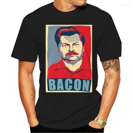 Men's T Shirts Ron Hope Swanson Shirt Parks And Recreation Steak Meat Animals Game Eggs Chicken