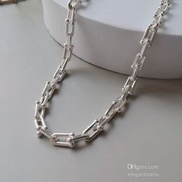 bracciale collana ciondolo gioielli all'ingrosso pieno d'oro Sottile designer a forma di U per le donne Uomini coppia moda Festa di nozze di alta qualità Giorno del Ringraziamento San Valentino 22