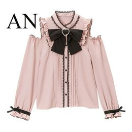 Women's Blouses Shirts Elegant and Youth Woman Spring Off-the-shoulder Vintage Shirt Stylish Blouse Pretty Well 230217