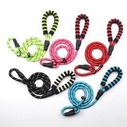 Dog Collars & Leashes Colour Handle Towing Rope Reflective Walking Leash Chain L/140 1.2CM1